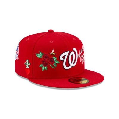 Washington Nationals Gorra | New Era MLB Icon 59fifty Fitted Cap Mexico - Rojos